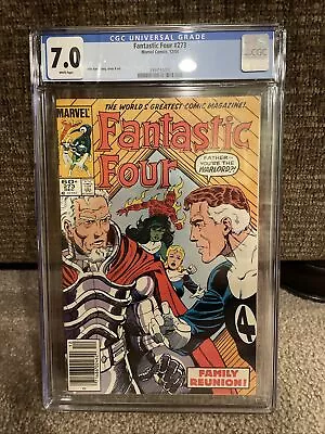 Buy Fantastic Four #273 CGC 7.0 Rare Newstand Variant!  Beautiful John Byrne Art!! • 40.12£