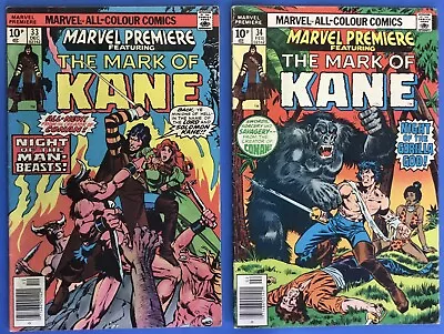 Buy Marvel Premiere Feat. The Mark Of Kane No. #33-34 1976/77 VG • 10£