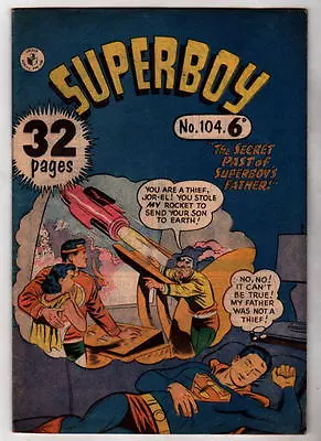 Buy Australian SUPERBOY 104 DC Comics 1950's UK 32 Pgs • 91.03£