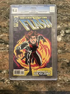 Buy Flash #92 CGC 9.8 NM/Mint - 1st Appearance Of Impulse (Bart Allen) - DC July 94 • 114.31£