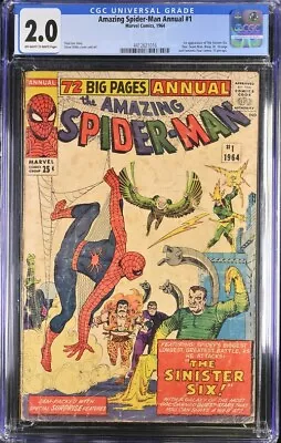 Buy Amazing Spider-Man Annual #1 Marvel Comics, 1964 CGC 2.0 • 474.36£