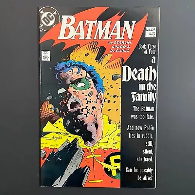 Buy Batman 428 KEY Death In The Family Jason Todd Robin Joker DC 1988 Starlin Aparo • 31.62£