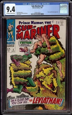 Buy Sub-Mariner # 3 CGC 9.4 OW/W (Marvel, 1968) Triton Appearance • 197.57£