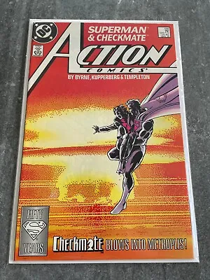 Buy Action Comics #598 | 1st Team App Of Checkmate | Byrne | VF/NM | B&B (DC 1988) • 1.75£
