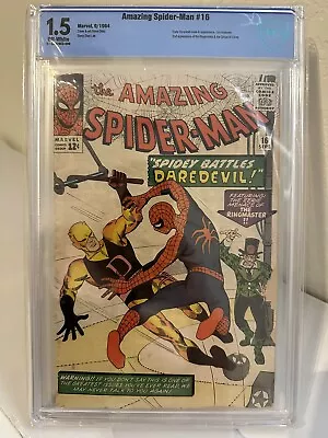 Buy Amazing Spider-man #16 (1964)- Daredevil Crossover 🔥 Cbcs 1.5 🔥 • 237.17£