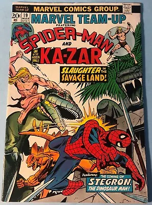 Buy Marvel Team-Up #19 VG/F 1974 Spider-Man Ka-Zar 1st App. Stegron MVS Intact • 3.93£
