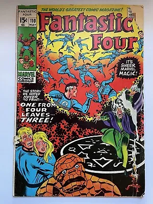 Buy Fantastic Four #110 1st Cover App Agatha 🔑 Harkness Low Grade Marvel Comics • 20.11£