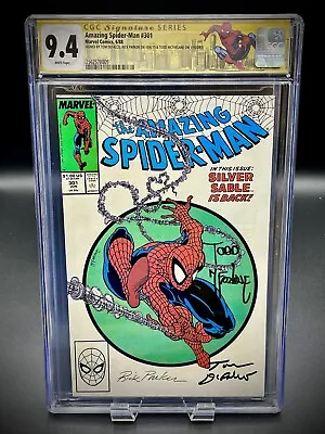 Buy Amazing Spider-man 301 Cgc 9.4 3xss Mcfarlane Parker Defalco Rare! • 361.58£