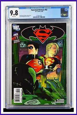 Buy Superman Batman #62 CGC Graded 9.8 DC September 2009 White Pages Comic Book • 100.08£