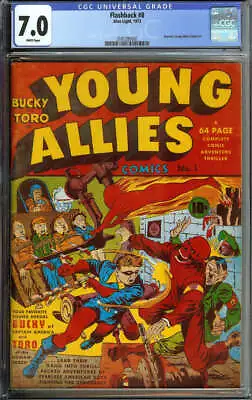 Buy Flashback #8 Cgc 7.0 White Pages // Reprints Young Allies #1 1973 • 135.92£