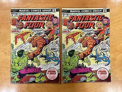 Buy Two Vintage Marvel Fantastic Four Comic Books Vol 166 January 1976 Ft. The Hulk! • 79.95£