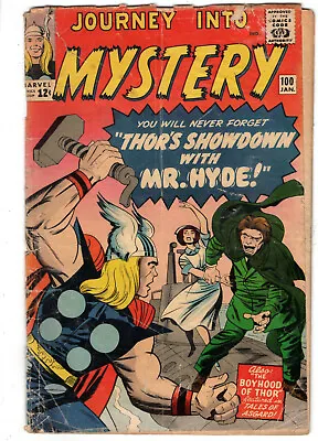 Buy Journey Into Mystery #100 (1964) - Grade 3.0 - Thor's Showdown With Mr. Hyde! • 55.41£