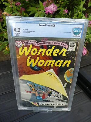 Buy WONDER WOMAN #105 Cbcs 4.0 ORIGIN OF WONDER WOMAN DC SCARCE • 625£