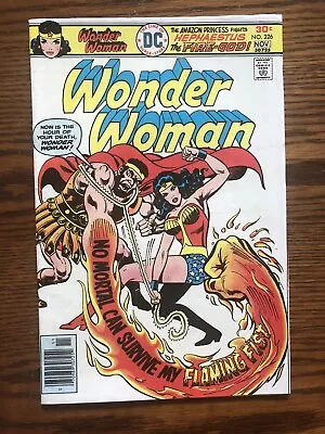 Buy WONDER WOMAN  #226 Fine White Pages 226TH ISSUE  VS. HEPHAESTUS THE FIRE GOD • 3.95£