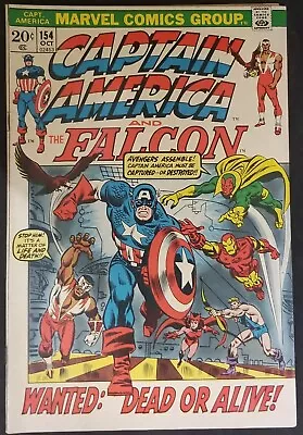 Buy Captain America #154 Ft The Falcon | Marvel Comics 1972 | • 31.54£