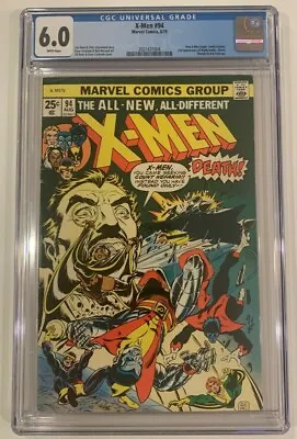 Buy X-Men #94 CGC 6.0 - White Pages - Key Issue 2nd App. Nightcrawler Storm Colossus • 553.39£