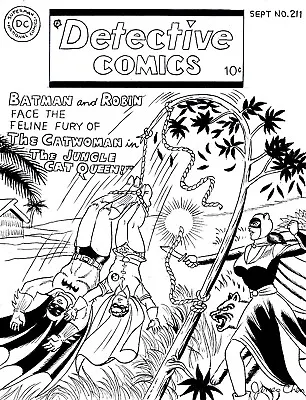 Buy Detective Comics # 211 Cover Recreation Original Comic Art On Card Stock • 27.79£