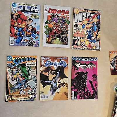 Buy Comic Book Lot Of 6 DC, Image, Wizard Comics Superman, Batman, JLA • 8.04£