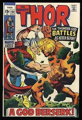 Buy Thor #166 VF 8.0 2nd Appearance HIM (Adam Warlock)! Kirby/Romita Cover! • 65.62£