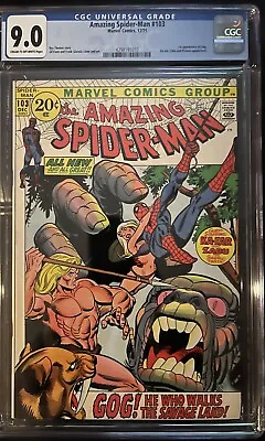 Buy AMAZING SPIDER-MAN #103 CGC 9.0 Marvel DEC 1971  1st Appearance Of GOG • 151.90£