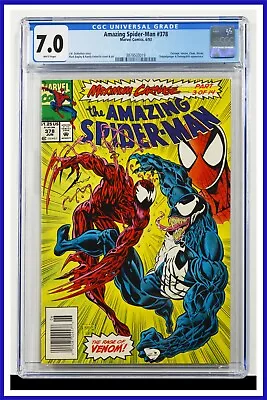 Buy Amazing Spider-Man #378 CGC Graded 7.0 Marvel 1993 Newsstand Edition Comic Book. • 42.89£