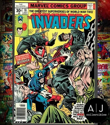 Buy Invaders #18 VF/NM 9.0 Bronze Age Captain America Marvel 1977 • 12.74£