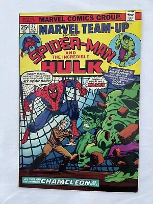 Buy Marvel Team Up 27 (1974) Spiderman, Hulk App, Cents • 11.99£