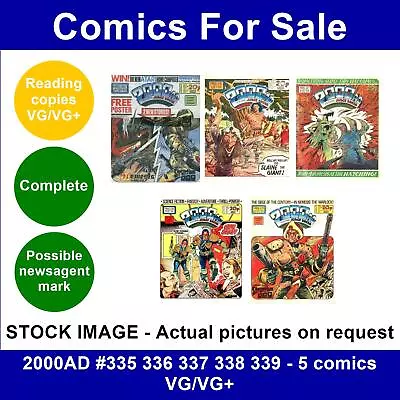 Buy 2000AD #335 336 337 338 339 - 5 Comics VG/VG+ • 6.99£