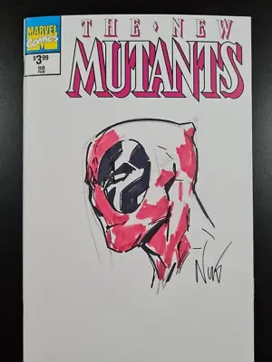 Buy New Mutants #98 Signed With Original Deadpool Sketch By Eddie Nunez • 99.95£
