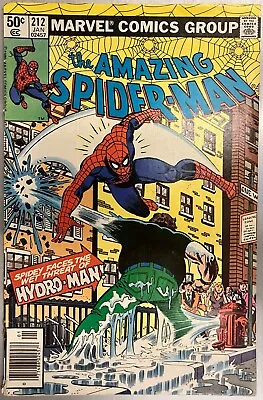 Buy Amazing Spider-Man #212 Newsstand (1981) KEY Origin & 1st App. Hydro Man (FN) • 27.65£