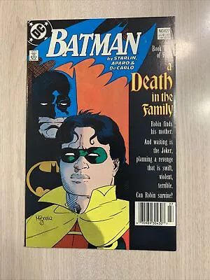 Buy Batman 427 Nm White Pages '88 Glossy Covers Starlin A Death In The Family Part 2 • 67.20£