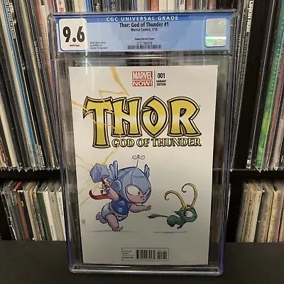 Buy CGC Graded 9.6 Thor: God Of Thunder 1 Skottie Young Variant Cover Marvel 2013 • 158.05£