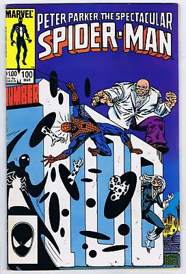 Buy Peter Parker, Spectacular Spider-Man #100 Marvel 1985 '' Breakin' ! Black Cat • 12.72£