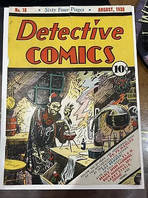 Buy Detective Comics #18 Front Cover Only! Classic 1938 Fu Manchu Cover! • 1,807.16£