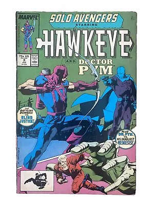 Buy Solo Avengers #8 Marvel 1987 Starring Hawkeye And Doctor Pym Bagged VF+ • 3.99£