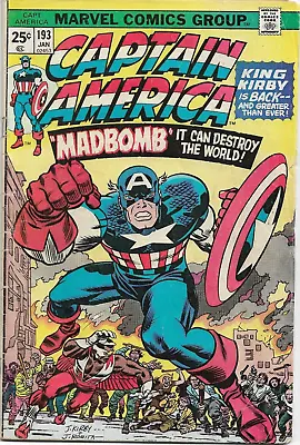 Buy Captain America#193 Vg 1976 Marvel Bronze Age Comics • 18.07£