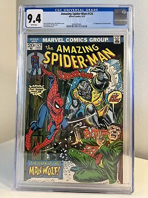 Buy The Amazing Spider-Man #124 (Sep 1973, Marvel Comics) CGC 9.4 NM | 1st Man-Wolf • 791.57£