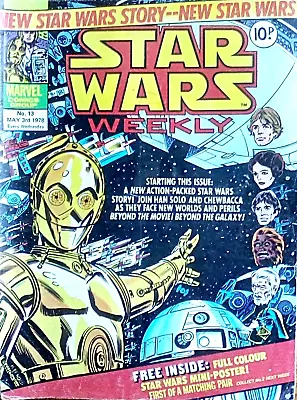 Buy STAR WARS WEEKLY No. 13 May 3rd 1978 Vintage UK Marvel Comic Mag V.G. CONDITION • 14.99£