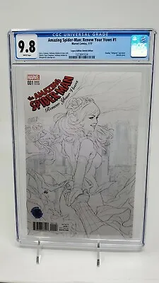 Buy Amazing Spider-man Renew Your Vows #1 Artgerm Sketch Variant Cgc 9.8 S Wp Marvel • 76.78£