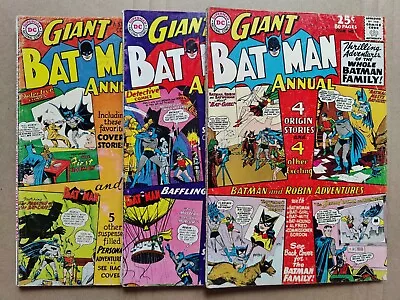 Buy Lot Of 3 Batman Annual 4 GD 6 GD/VG 7 VG 1962 1963 1964 DC • 27.71£