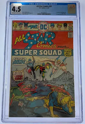 Buy All-Star Comics #58 CGC 4.5 OW/W Pages 1976 DC Comics 1st App Of Power Girl • 164.95£