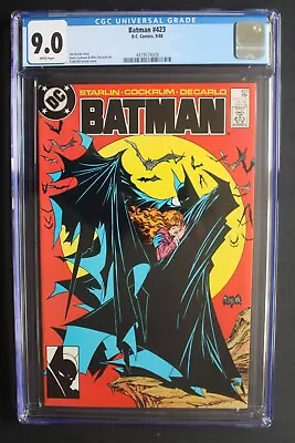 Buy BATMAN #423 Classic TODD McFARLANE Cover 1988 STARLIN Story 1st Print CGC 9.0 • 173.14£