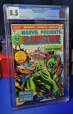 Buy Marvel Presents Bloodstone #1 CGC (1975) 8.5 Origin & 1st App Ulysses Bloodstone • 38.62£