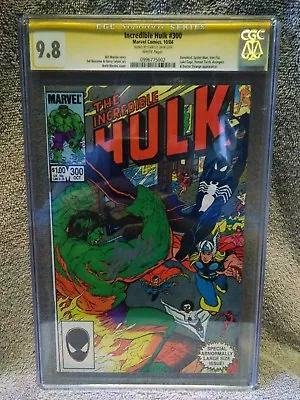 Buy The Incredible Hulk #300 CGC 9.8 Signed By Stan Lee 1984 Marvel Black Spider-Man • 9,487.28£