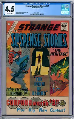 Buy Strange Suspense Stories 52 CGC Graded 4.5 VG+ Charlton Comics 1961 • 48.22£