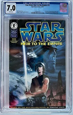 Buy STAR WARS HEIR TO THE EMPIRE #1 CGC 7.0 W PAGES 1st APP OF THRAWN & MARA JADE! • 91.71£