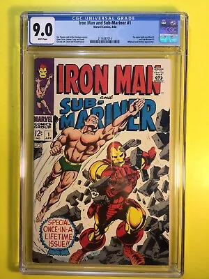 Buy Iron Man Sub-Mariner #1 1st Marvel One Shot CGC 9.0 White Pages Marvel 1968 • 571.60£