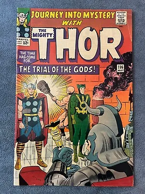 Buy Thor Journey Into Mystery #116 1965 Marvel Comic Book Loki App Jack Kirby VG/FN • 44.77£