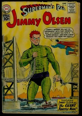 Buy DC Comics Superman's Pal JIMMY OLSEN #53 Turtle Man FR 1.0 • 16.08£