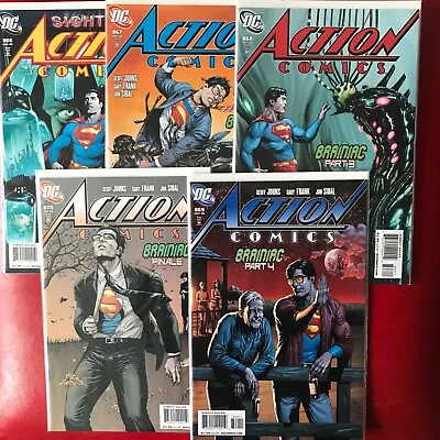 Buy Action Comics Superman #866 To #870.  Brainiac Saga. Includes Soda Bottle Cover! • 11£